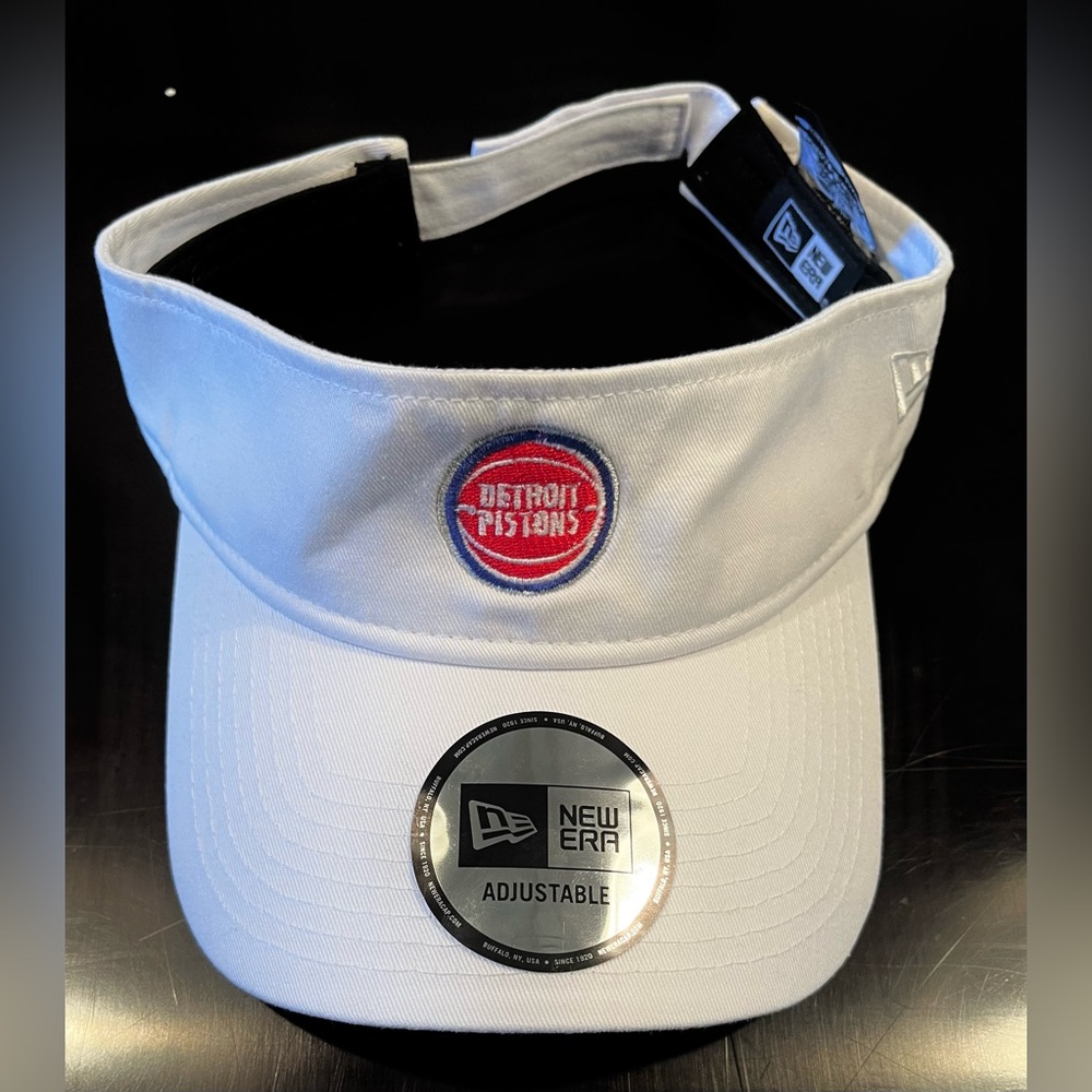 NWT Detroit Piston's Men's White Visor (Velcro Back)